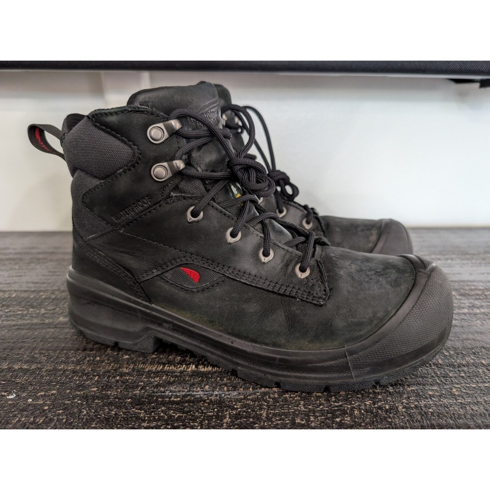Red Wing Versapro Safety Toe Black Leather Work Boots 3029 Men's Size 7 D